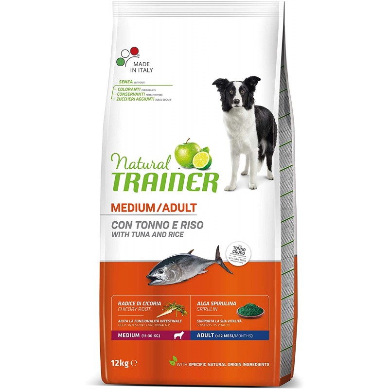 Trainer Natural Canine Medium Huhn Hundefutter, 12 Kg | Ohne Künstliche Zusätze, Für Sensible Mägen
